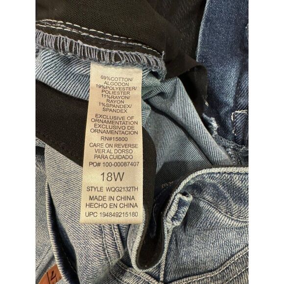 Democracy ABsolution Tummy Control Panel Raw Hem Jeans 18 W - Picture 10 of 10